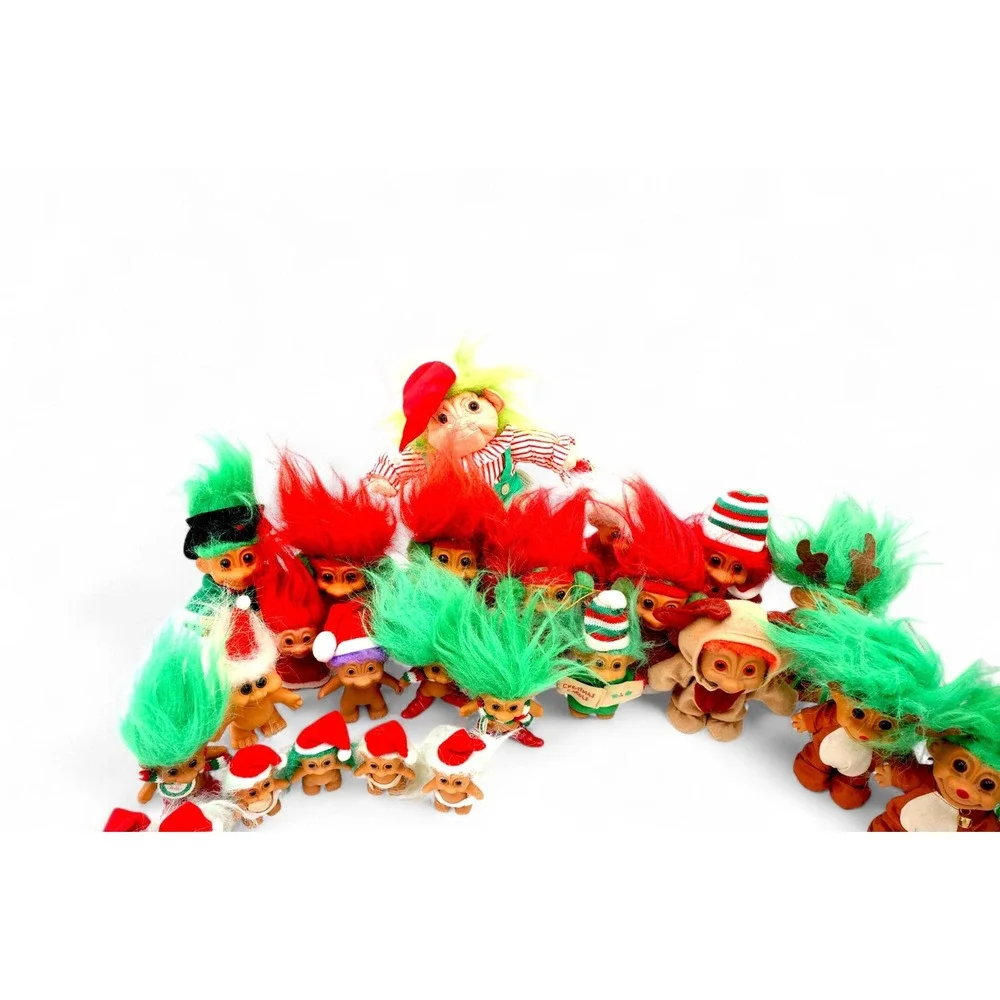 Lot‎ 24 Vintage 1990s Russ Christmas Troll Collection Carolers Reindeer & Elves